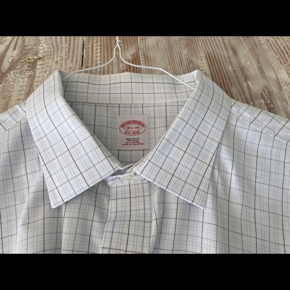 BROOKS BROTHERS French Cuff Dress Shirt 18.5 34